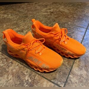JUST SO SO Unisex Sneakers Orange Non-slip Running Sport Shoes Sz 42